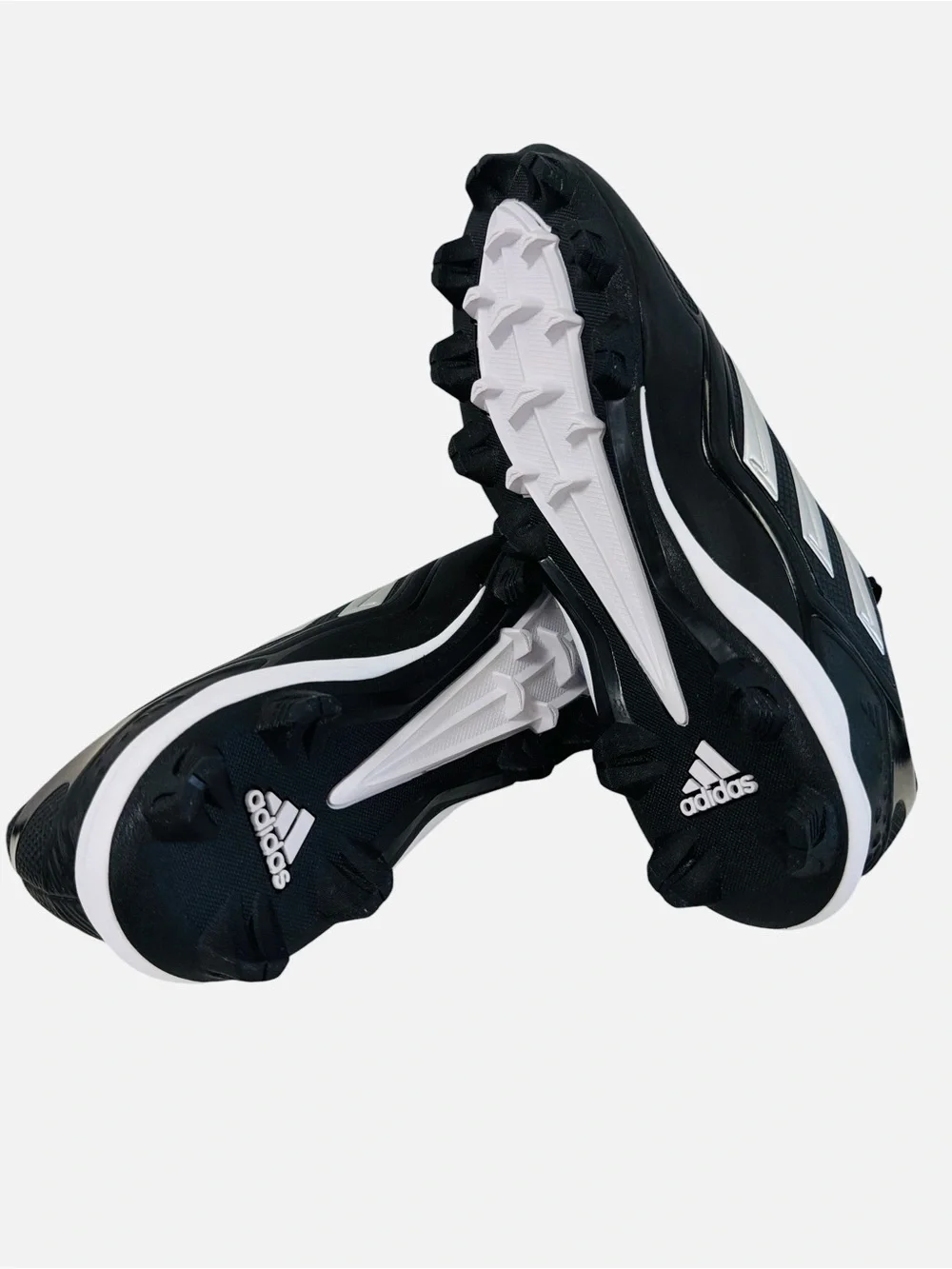 Adidas Women's Purehustle 3 Mid Sneaker, Softball Cleats Black/Silver Size 12.5
